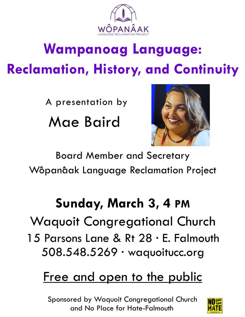 From the Waquoit church archive