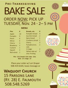 From the Waquoit church archive