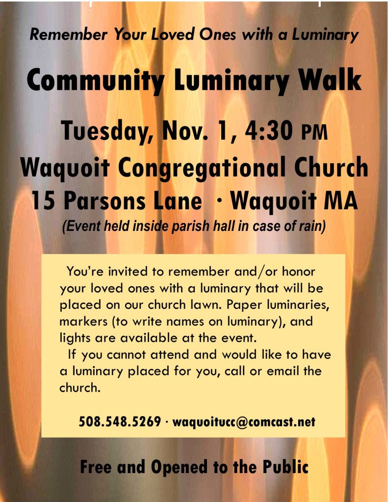 From the Waquoit church archive